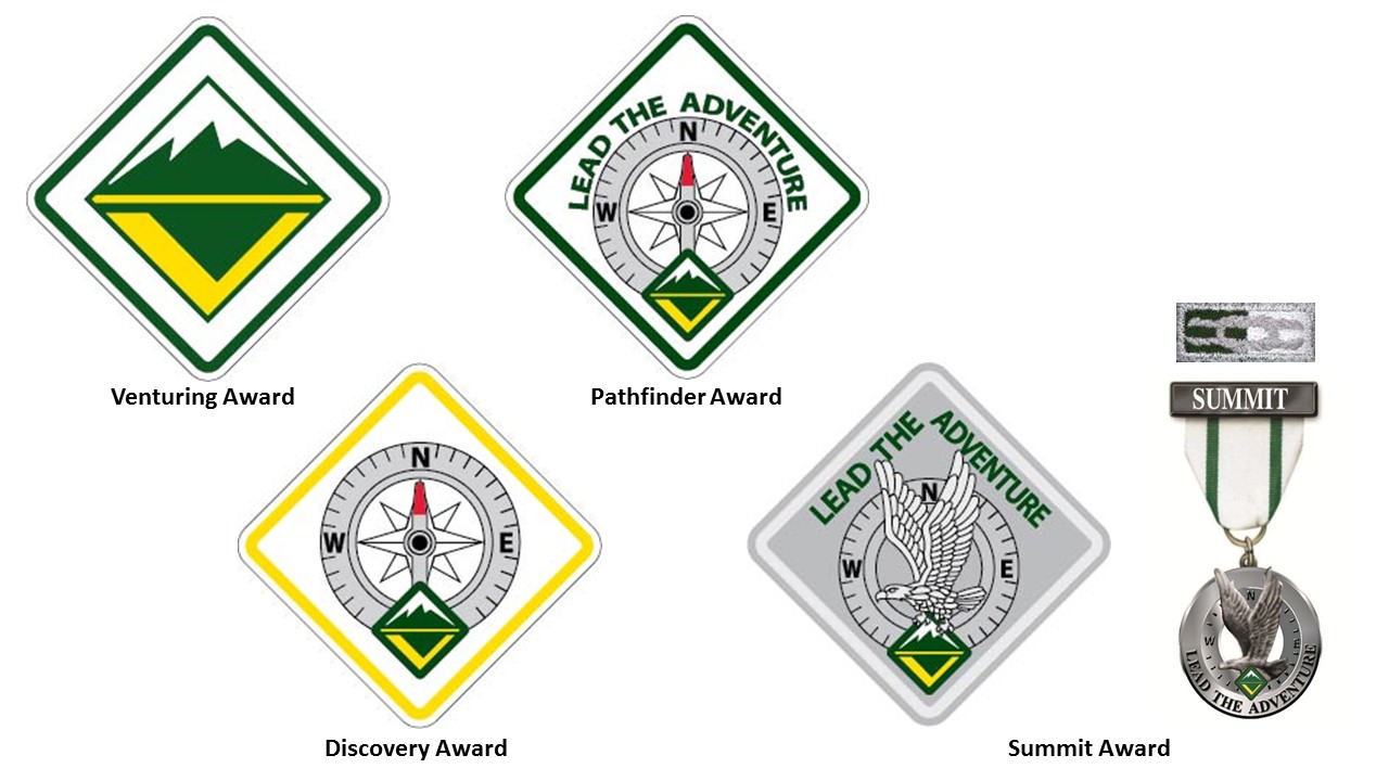 Venturing, Discovery, Pathfinder, & Summit Ranks