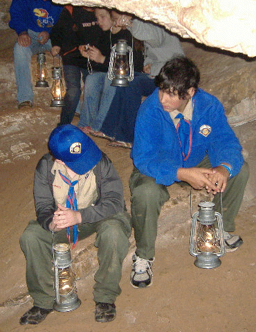 Caving by Lantern Light in South Dakota