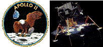 Apollo 11 emblem / the 'Eagle' in lunar orbit