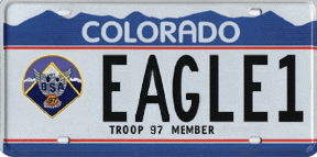 Troop 97 License Plate