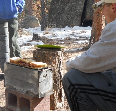 Winter Cooking on a Mailbox Stove