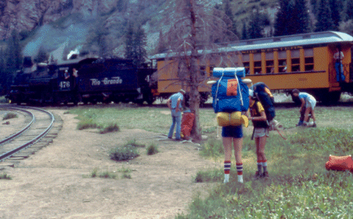Whistle Stop—Train Drops us off at the Trailhead